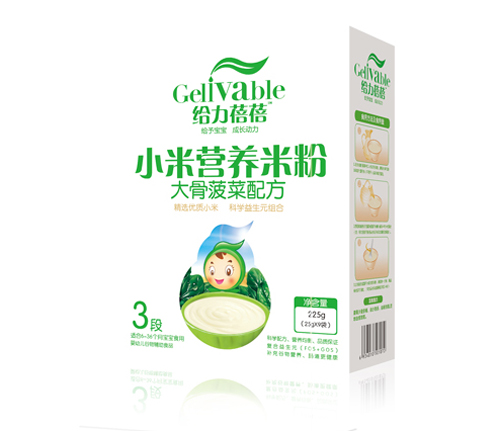 给力蓓蓓大骨菠菜配方小米营养米粉