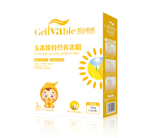 给力蓓蓓玉米排骨婴儿营养米粉