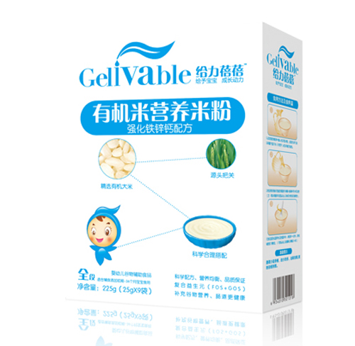 给力蓓蓓强化铁锌钙配方有机米营养米粉