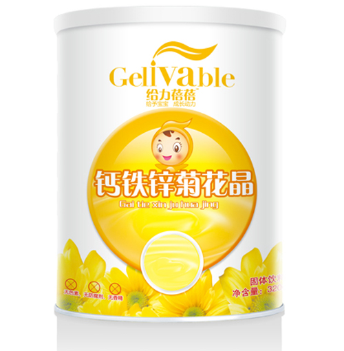 给力蓓蓓钙铁锌菊花晶