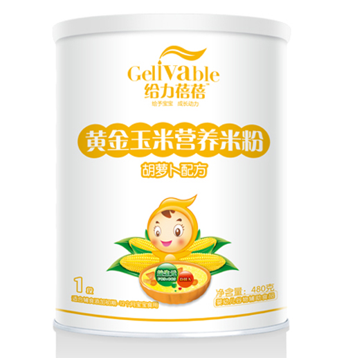 给力蓓蓓胡萝卜配方黄金玉米营养米粉