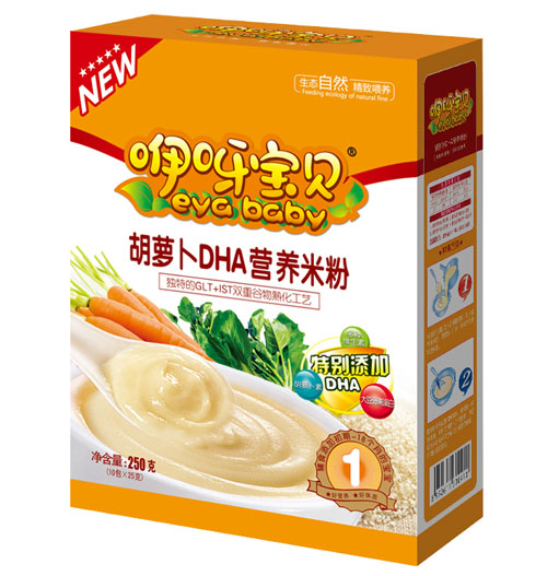 咿呀寶貝胡蘿卜DHA營(yíng)養米粉