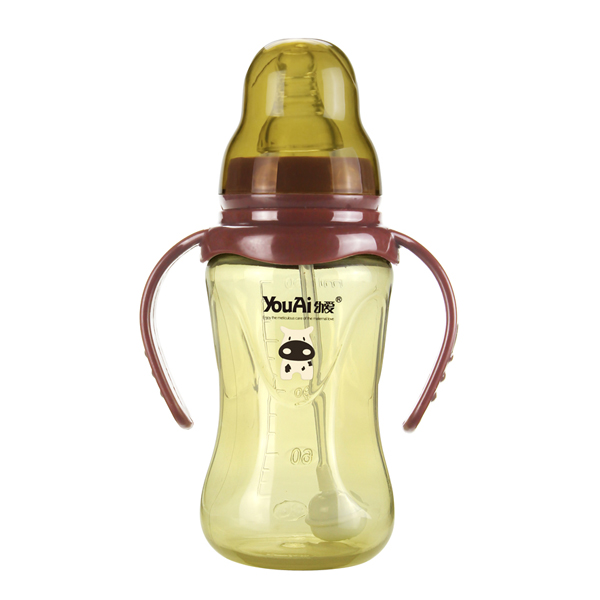 幼爱PP标口带柄自动吸尊贵经典奶瓶160ml