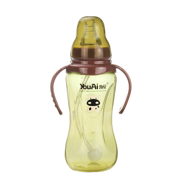幼爱PP标口带柄自动吸尊贵经典奶瓶240ml