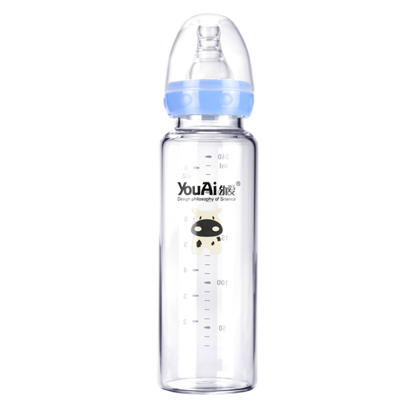 幼愛(ài)晶鉆玻璃標口奶瓶240ml