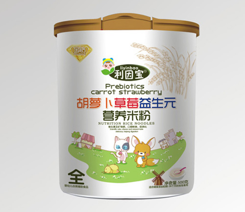 利因宝胡萝卜草莓益生元营养米粉