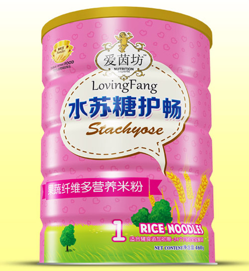 愛(ài)茵坊果蔬纖維多水蘇糖護暢米粉鐵聽(tīng)1段