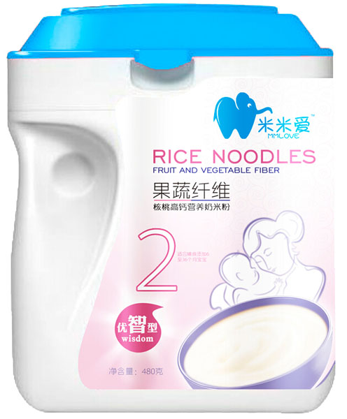 米米爱核桃高钙果蔬纤维奶米粉桶装-火爆孕婴