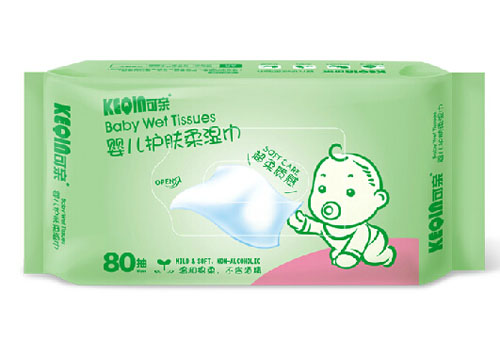 可亲婴儿护肤柔湿巾80抽