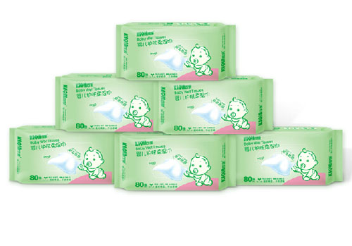 可亲婴儿护肤柔湿巾80抽6包超值套装