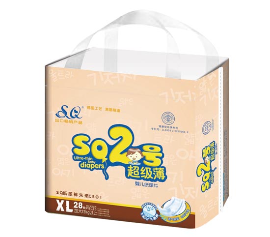 SQ2号超级薄婴儿纸尿片XL码26片