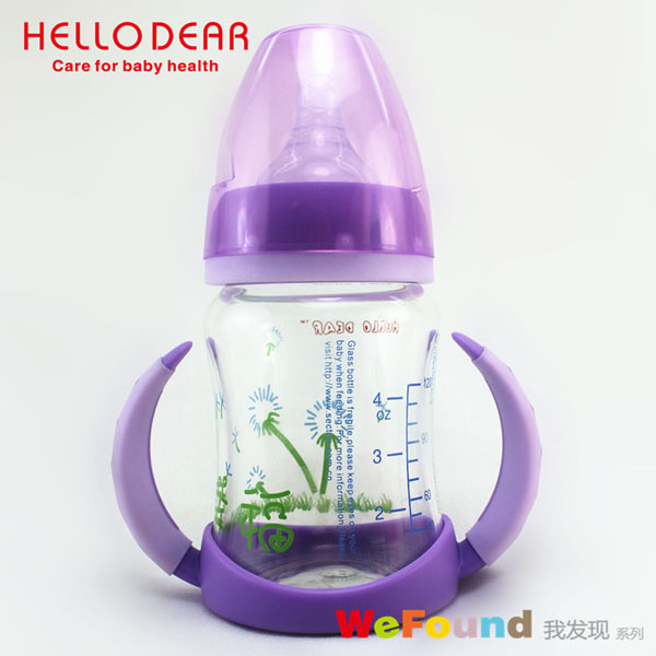 哈乐帝尔我发现系列炫彩奶瓶淡紫120ml