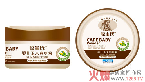 聪宝氏婴儿爽身粉 天然玉米草本精华配方-产品