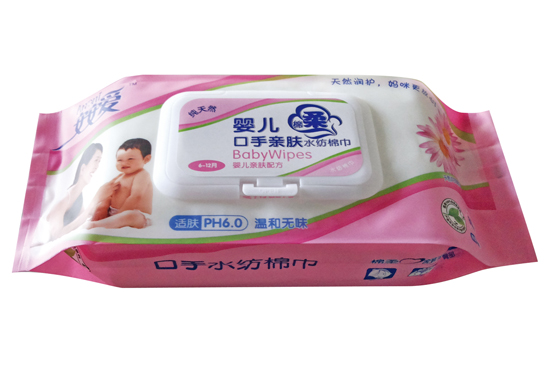 安安爱婴儿亲肤口手水纺棉巾80片(带盖)