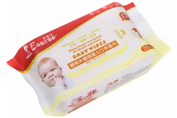 壹壹宝糖枫木糖醇婴儿口手湿巾25片