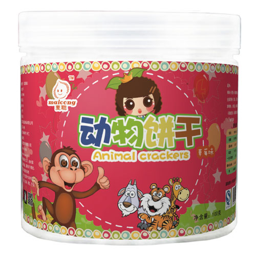 麦聪动物饼干草莓味