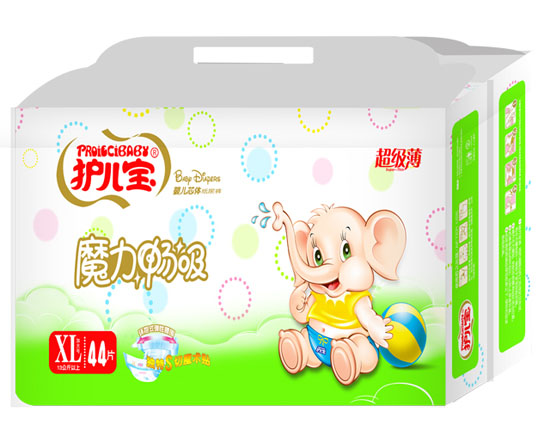 护儿宝魔力畅吸婴儿芯体纸尿裤XL码44片大包