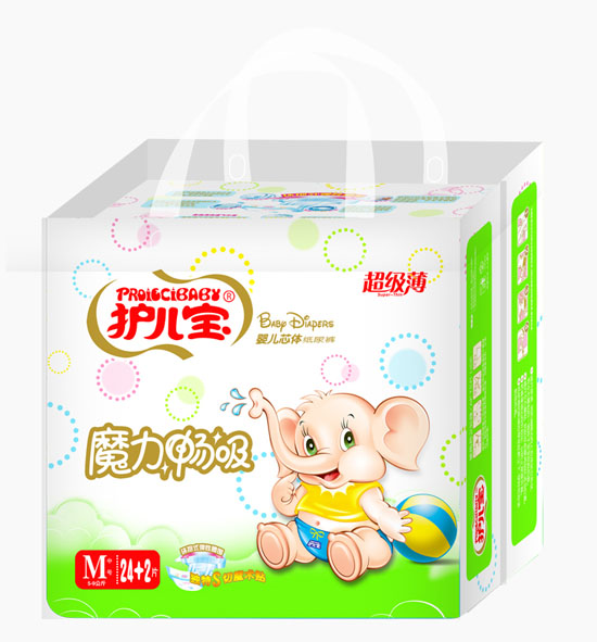 护儿宝魔力畅吸婴儿芯体纸尿裤M码小包