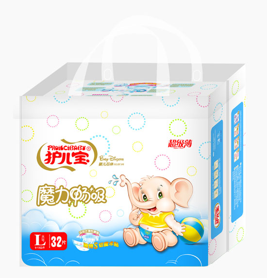 护儿宝魔力畅吸婴儿芯体纸尿裤L码中包