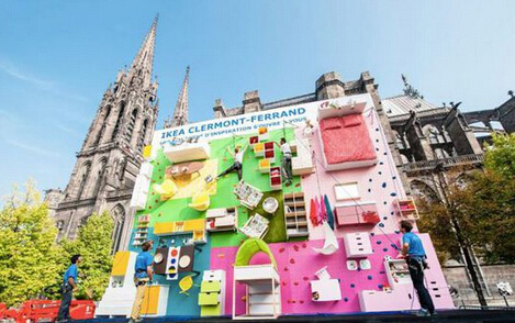 宜家在法国推出“家具攀岩墙” 值得婴童行业学习的创意营销,孕婴童商学院-火爆孕婴童招商网