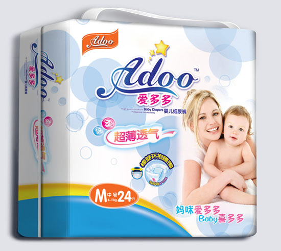 愛(ài)多多超薄透氣嬰兒紙尿褲M(mǎn)碼24片