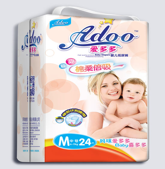 愛(ài)多多棉柔倍吸嬰兒紙尿褲M(mǎn)碼24片