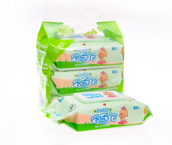 爱奇诺荷荷巴油婴儿口手无香80片枕式加盖11