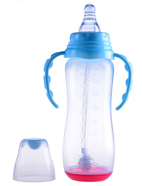 富婴坊婴儿PP感温奶瓶蓝色