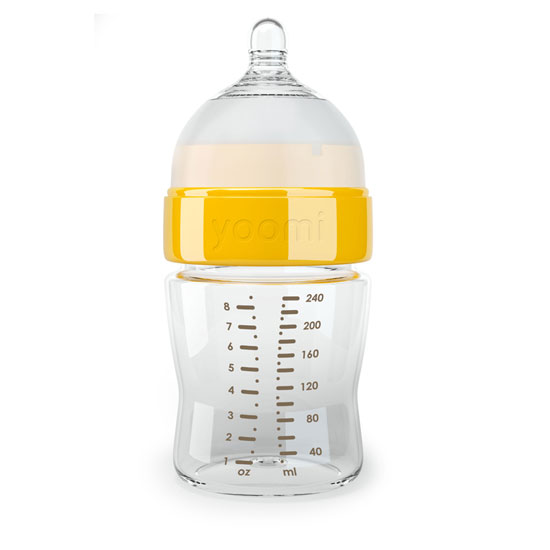 yoomi240ml透明小弧形新生儿奶瓶-火爆孕婴童招商网
