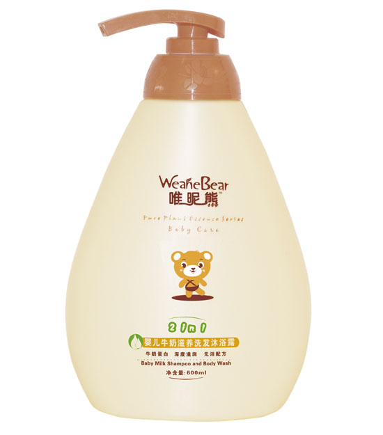 唯昵熊嬰兒牛奶滋養洗發(fā)沐浴露600ml