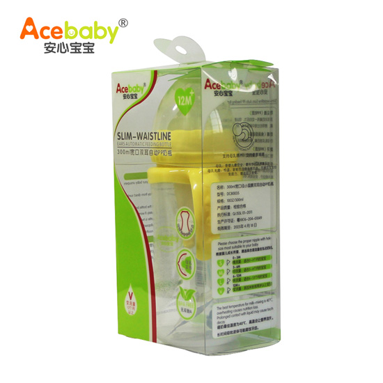 ���ı���300ml�����Զ�˫��PP��ƿ��ɫ�ֱ���װ