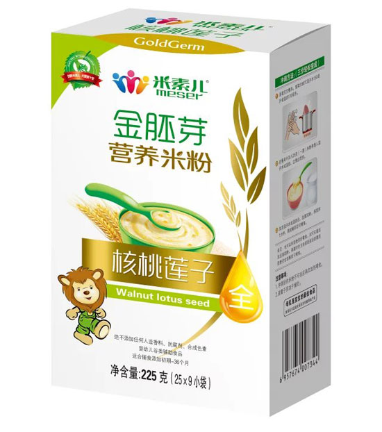 米素兒核桃蓮子金胚芽營(yíng)養米粉盒裝