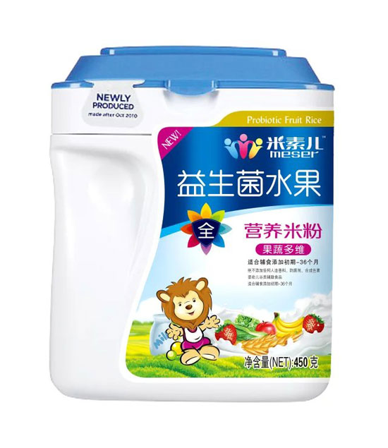 米素兒益生菌水果果蔬多維營(yíng)養米粉聽(tīng)裝