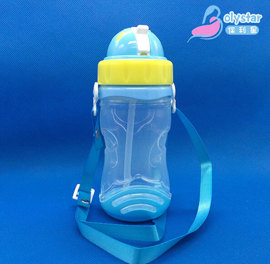 保利星330ML蓝色带背带水杯