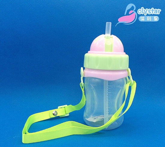 保利星180ML粉色带背带水杯