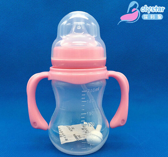 保利星210ml宽口两边磨砂pp奶瓶