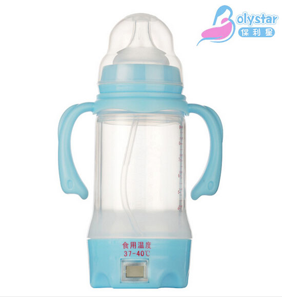 保利星240ml宽口感温防爆玻璃奶瓶