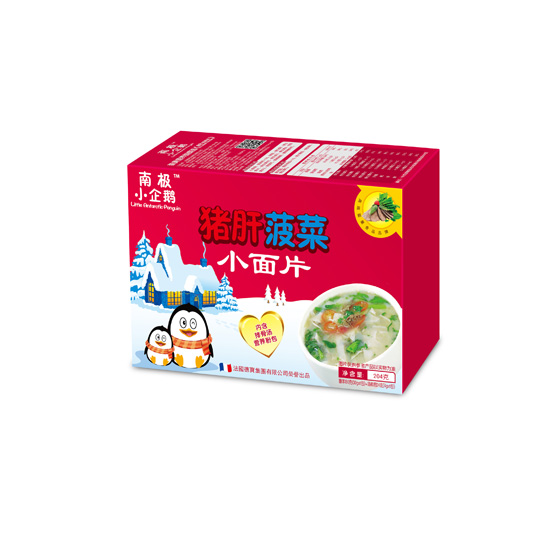 南极小企鹅猪肝菠菜小面片204克