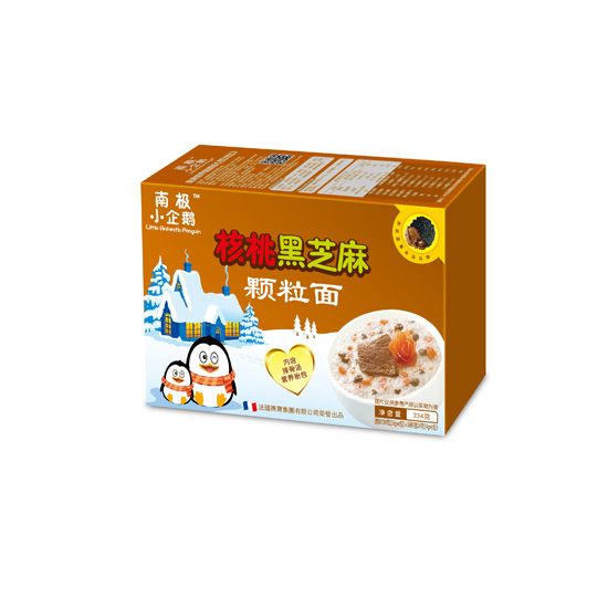 南极小企鹅核桃黑芝麻颗粒面234克