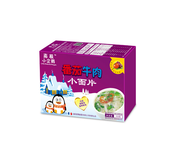 南极小企鹅番茄牛肉小面片204克