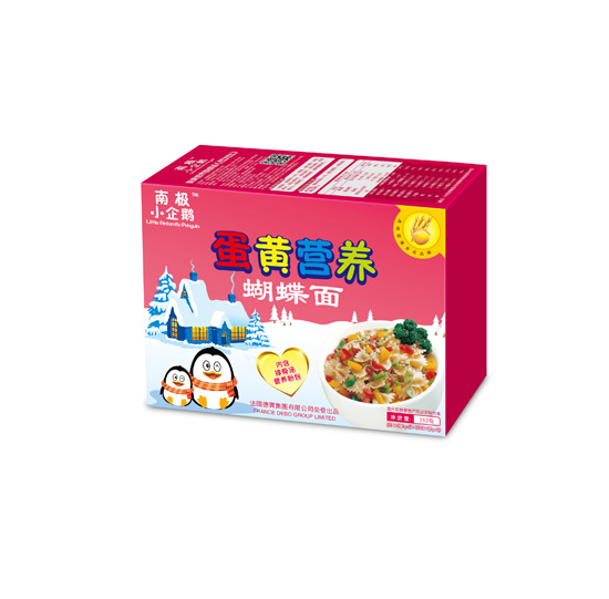 南极小企鹅蛋黄营养蝴蝶面252克