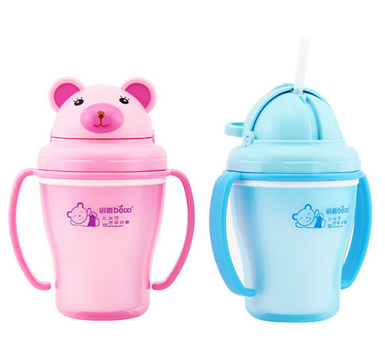 倍喜带提手双层吸管杯250ML