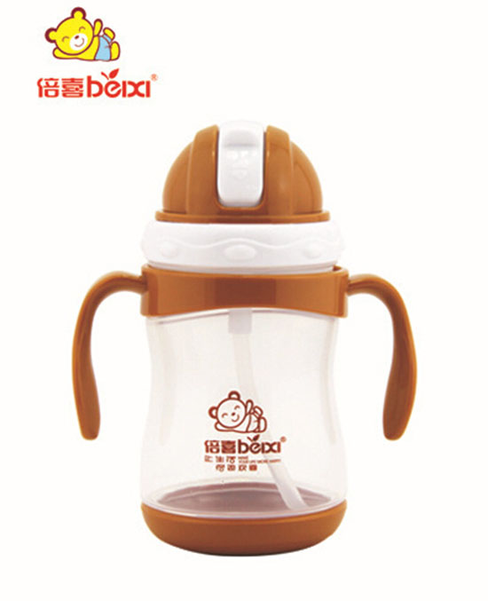 倍喜婴幼儿吸管训练杯(咖啡色)