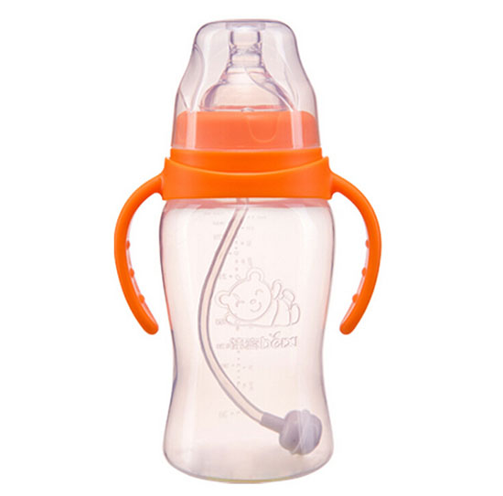 倍喜宽口弧形PP奶瓶330ml(橙色)