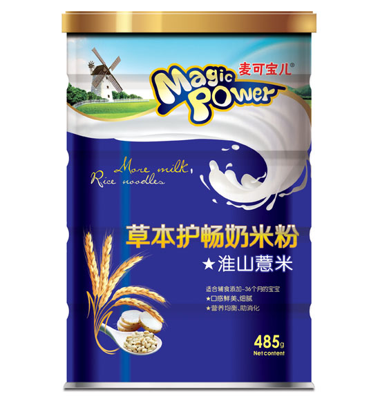 麥可寶兒淮山薏米草本護暢奶米粉鐵罐裝