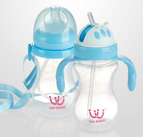 UU·KINGPP奶瓶300ml+PP水壶300ml蓝色套装
