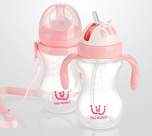 UU·KINGPP奶瓶300ml+PP水壶300ml红色套装