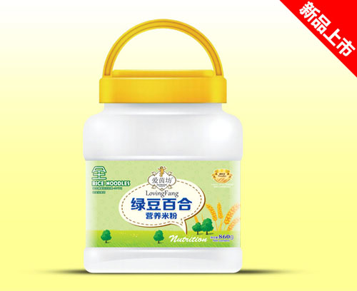 愛(ài)茵坊860g營(yíng)養米粉桶裝綠豆百合