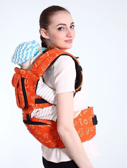幼乐迪多功能婴儿背带橘黄色