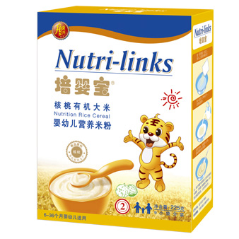 培嬰寶核桃有機大米嬰幼兒營(yíng)養米粉